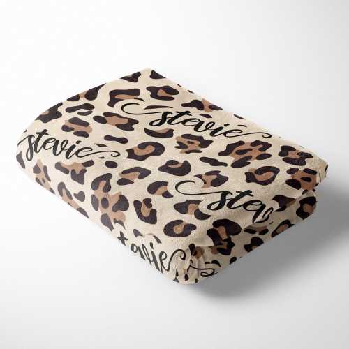 Personalized Leopard Blanket - Leopard Blanket - Leopard Room Decor - Monogram Blanket - Personalized Baby Blanket - Name Blanket Leopard