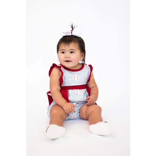 Batter Up Baby Girl Romper