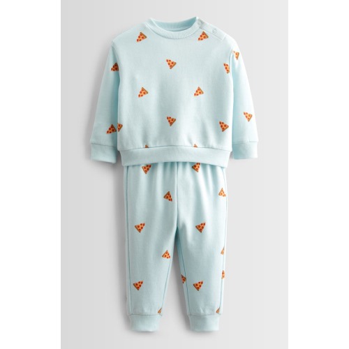 Print Fleece Sweatshirt & Joggers Set, 9M