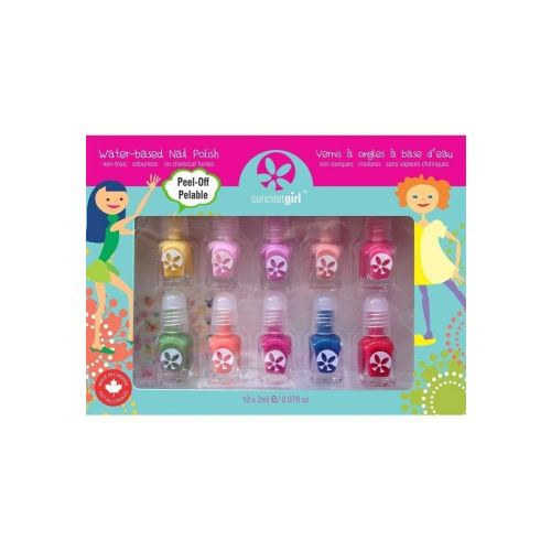 Non Toxic Peelable Children's Nail Polish Set, Party Palette