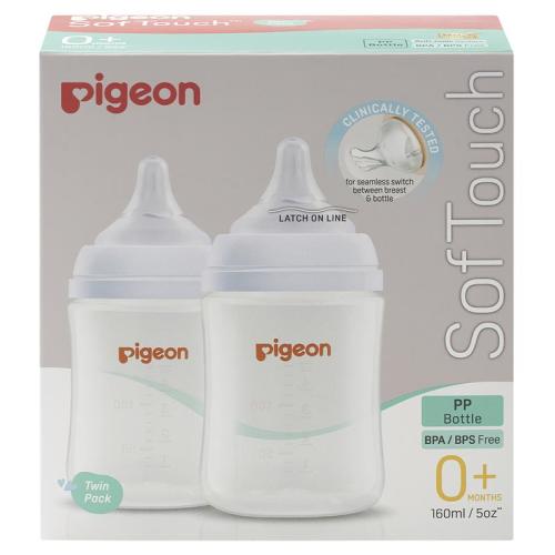 Pigeon SofTouch Bottle PP 160ml Twin Pack