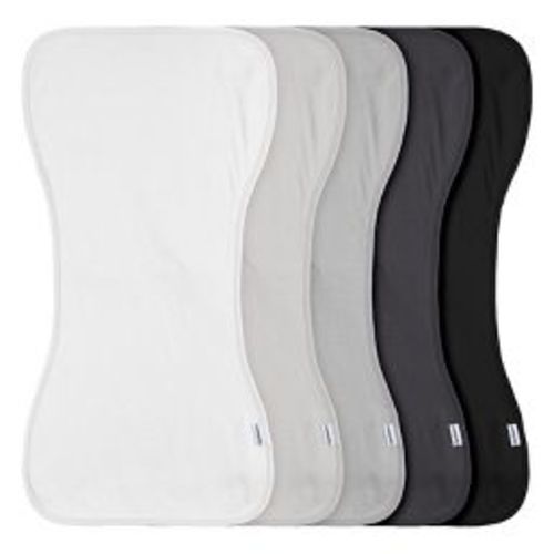 Gerber Baby Neutral Burp Cloths - White Black - One Size Fits Most - 5-Pack