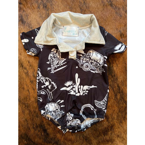 Wild West baby onesie