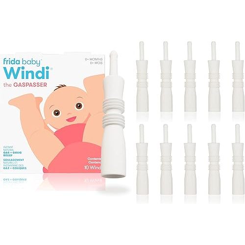 Frida Baby Windi Gas Passer, Baby Gas Relief and Colic Baby Relief, Naturally Realease Constipation, 10 Count (Pack of 2)