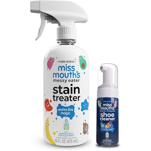 Miss Mouth's Messy Eater Stain Treater 16oz and Messy Steppers 4oz Shoe Cleaner