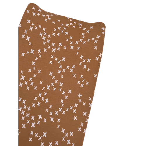Stretch Changing Pad Cover, Nutmeg Kisses