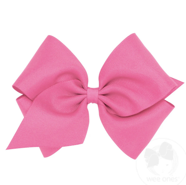 Mini King Classic Grosgrain Hair Bow (Plain Wrap)