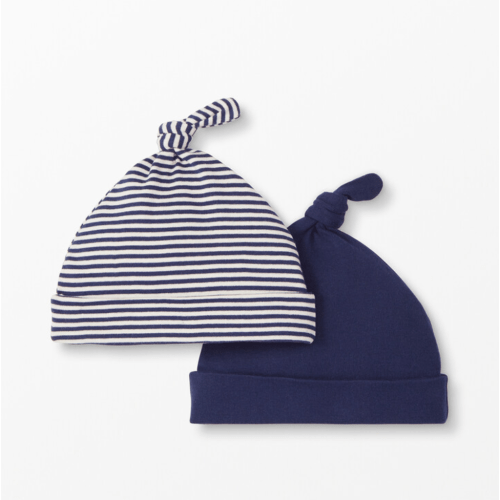 Baby Top Knot Beanie In Organic Cotton 2-Pack | Hanna Andersson- Newborn