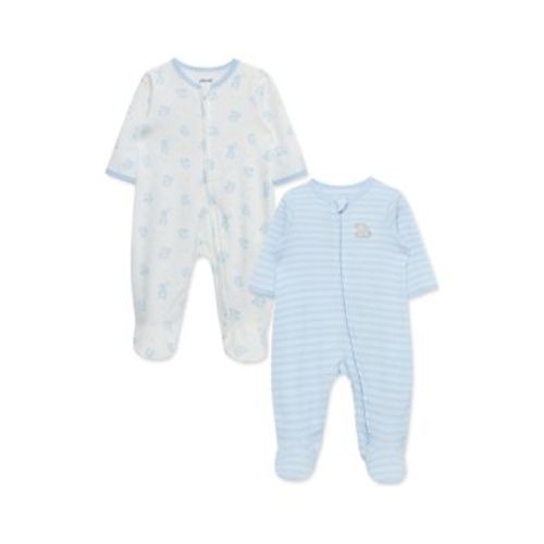 Baby Boys Cuddles 2 Pack Footies