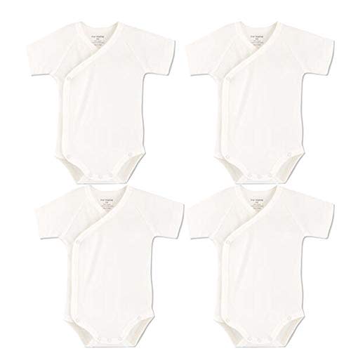 Baby Boys Girls Short Sleeves Kimono Clothes Cotton Baby Side-Snap Bodysuit Pack of Baby Layette Set