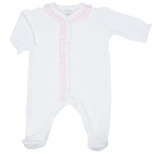 Paty Knit Footie with Ruffle #117GHM