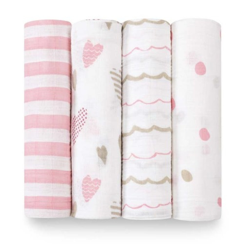 Heart Breaker Classic Swaddle 4pk | aden + anais