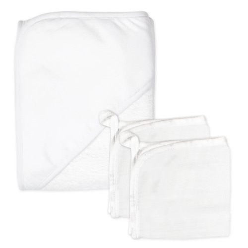 3-Piece Organic Cotton Hooded Towel Set, Tossed Skulls | Honest Baby Clothing