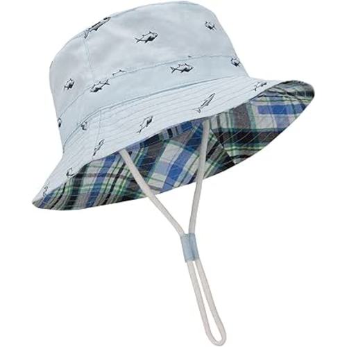 Durio UPF 50+ Beach Baby Sun Hat Sun Protection Cute Wide Brim Summer Baby Boy Bucket Hats Toddler Sun Hats for Girl