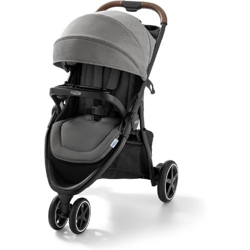 Graco Outpace LX All-Terrain 3-Wheel Baby Stroller, Cohen €” Compatible for Travel System, Easy One-Hand Fold, in-Seat Suspension for Comfortable Ride, Never-Flat Rubber Tires