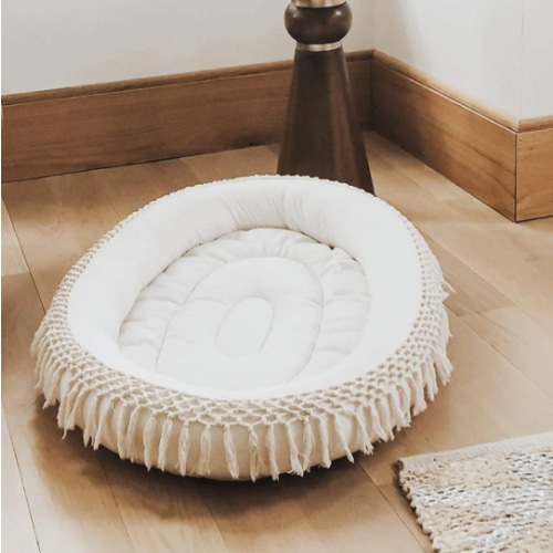 Boho-Chic Baby Oval Lounge Mat | 100% Organic Cotton - – Finn + Emma