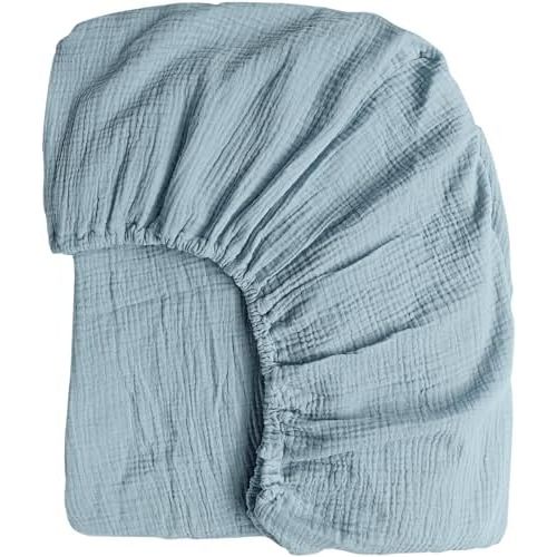 Muslin Crib Sheet - Blue