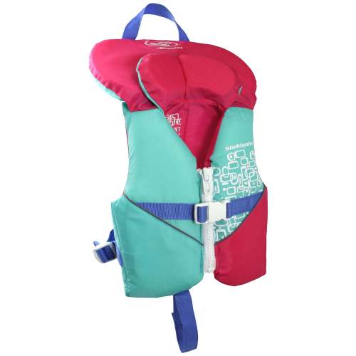 Stohlquist Toddler Life Jacket Coast Guard Approved Life Vest for Infants 8 - 30 lbs Aqua/Pink