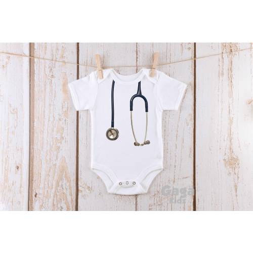 Stethoscope Baby Bodysuit, Funny Baby Clothes, Baby Nurse Outfit, Nurse Gift, New Baby Clothing, Surgeon Gift, Medical Gifts
