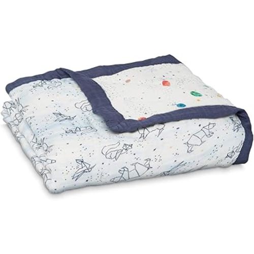 aden + anais Silky Soft Bamboo Viscose Baby Blanket, Crib Bedding for Newborn Baby and Toddler, Nursery Blanket for Boys and Girls, Baby Registry and Shower Gift - Stargaze