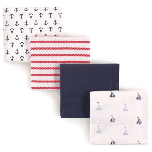 Luvable Friends Baby Boy Cotton Flannel Receiving Blankets, Sailboat, One Size