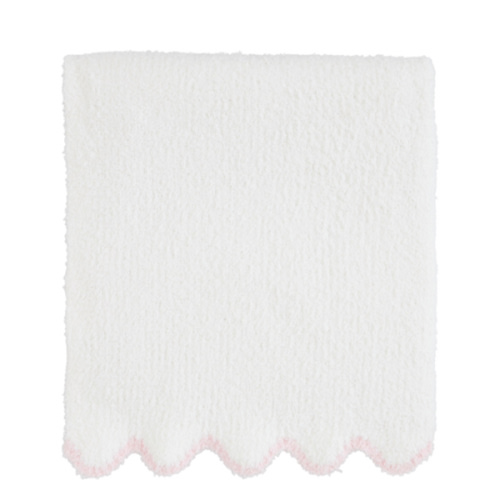 Pink Scallop Chenille Blanket