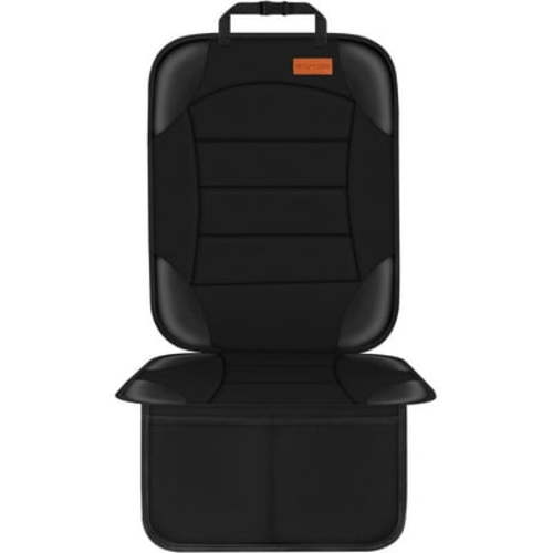 Yonktoo Car Seat Protector for Child Car Seat,Waterproof Car Seat Cover for Leather and Fabric Seats, 2 Mesh Pockets, Non-Slip Bottom,Thick Padding Cushion