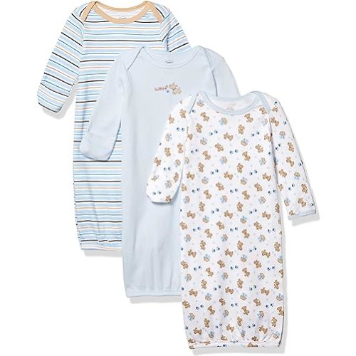 Luvable Friends Baby Girls' Cotton Gowns