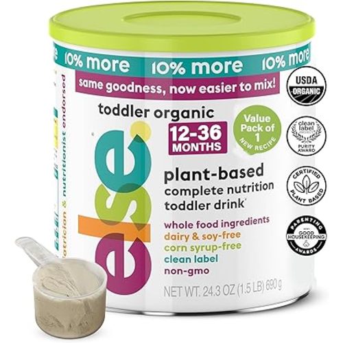 Else Nutrition Organic Value Toddler Formula 12-36m, Plant Based, Dairy Alternative, Complete Nutrition, made from Whole Foods ingredients, 24.3 ounce (VALUE pack of 1)