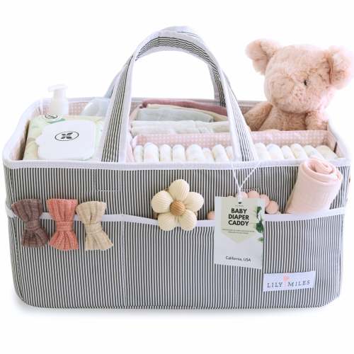 Blush Pink Baby Diaper Caddy