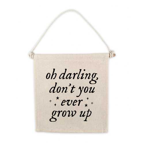 TS Don't You Ever Grow Up Swiftie Canvas Hang Sign | Swift Song Never Grow Up Screenprinted Eras Tour Speak Now Wall Decor