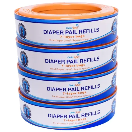 Compatible with Diaper Genie Pails, 4-Pack, 1300count