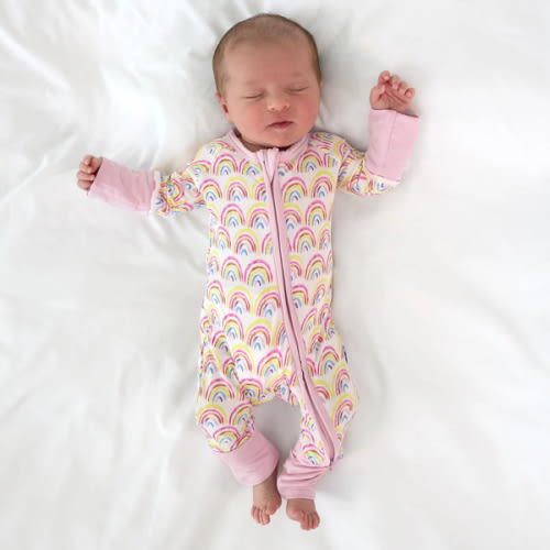 Pastel Rainbows Zippy - Little Sleepies