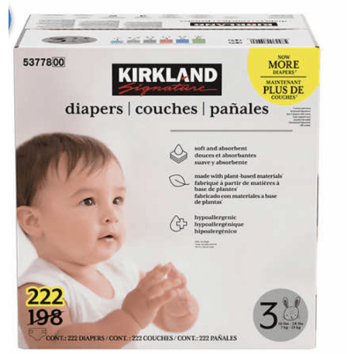 Kirkland Signature Diapers Sizes 3 | Costco