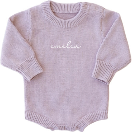 Personalized Printed Knit Sweater Bubble | Solid