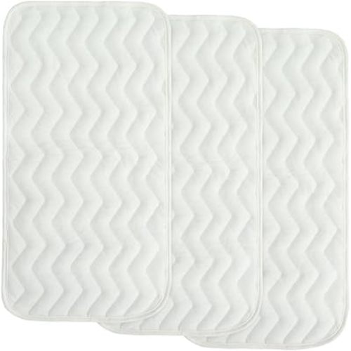 BlueSnail Quilted Thicker Waterproof Changing Pad Liners,3 Count(White)
