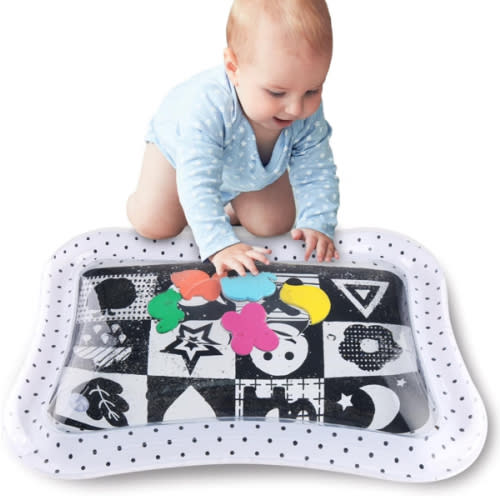 Amazon.com: The Peanutshell Montessori Water Play Mat, Inflatable Tummy Time Mat & Sensory Development, High Contrast Baby Toy : Toys & Games