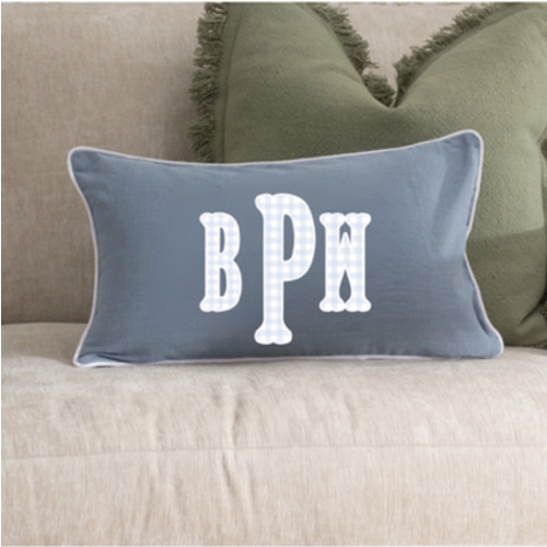 Copenhagen Blue Solid x Baby Blue Gingham