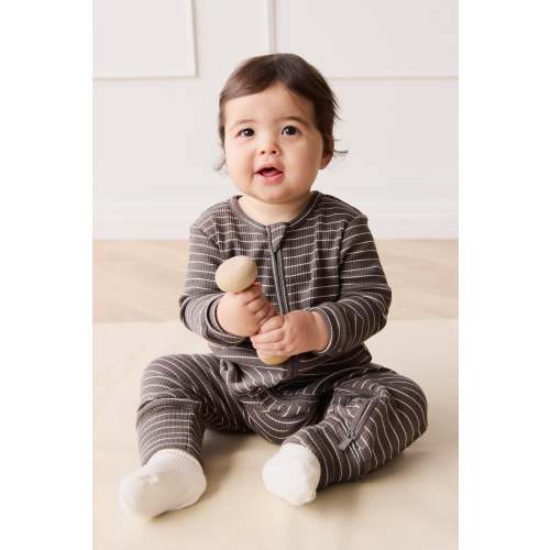 Organic Cotton Modal Gracelyn Onepiece - Daily Stripe Wolf/Cloud