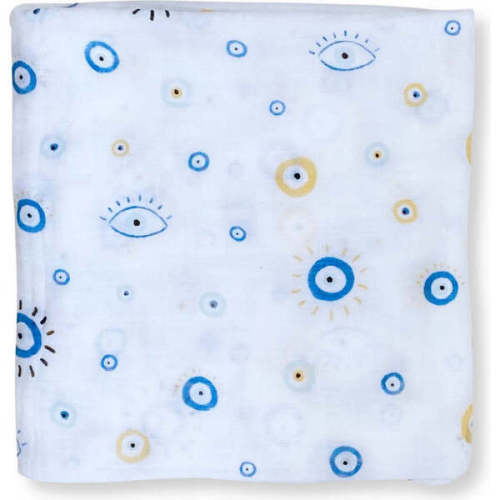 Bamboo Muslin Swaddle Blanket, Eye See You - Dear Perli | Maisonette