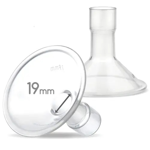 Maymom MyFit 19 mm Small Shields Compatible with Medela Breast Pump- PersonalFit, Freestyle, Harmony, Maxi, Freestyle Flex Connector; Connect to Maymom Widemouth/Narrow Connector, 2pcs