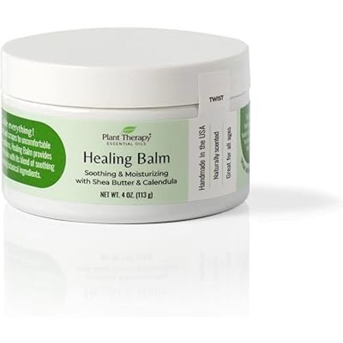Plant Therapy Healing Balm 4 oz 100% Pure & Natural, Nutrient-Rich Botanical Formula, Soothing Ingredients: Shea Butter, Tamanu Oil, and Calendula Extract