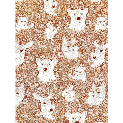 Changing Pad Cover Standard / IKEA Vadra Change Pad - Flowery Caramel Woodland
