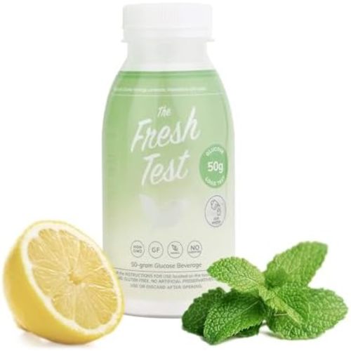 The Fresh Test, 50-gram Bottled Powder Drink Mix | Additive-Free, Non-GMO, Organic Ingredients | Mint Lemonade