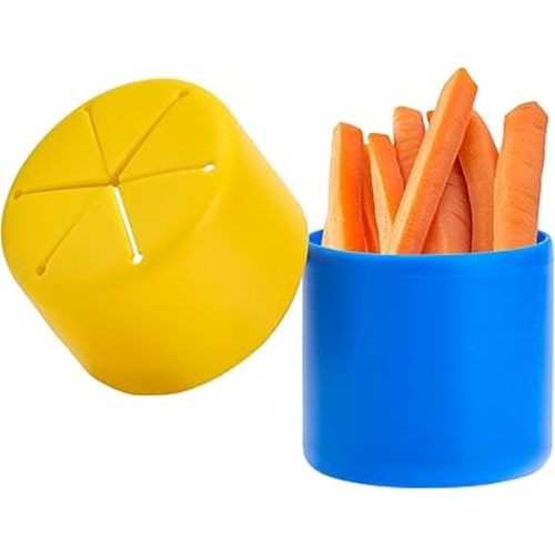 Pickcup, Snack cup for toddler, Spill Proof container, Baby Food Catcher, Kid Snacks Holder with DustProof Lid, BPA Free, Dishwhasher Safe, 9 Ounce, Blue