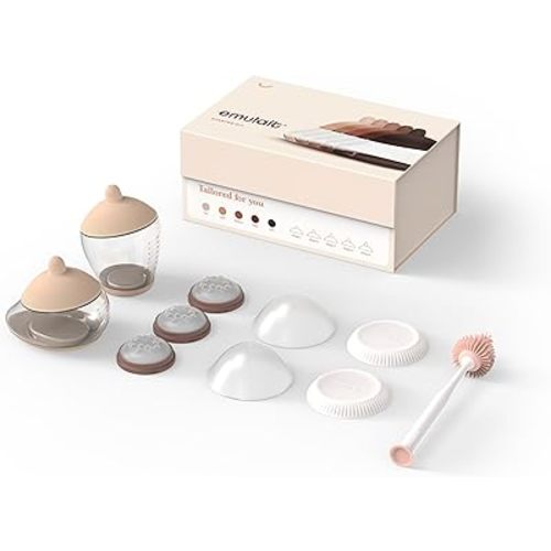 Baby Bottle Starter Kit Includes 2 Bottles 2 Nipples 2 Caps 2 Lids 3 Flow System Cleaning Brush