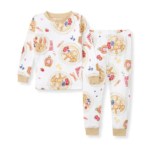 Burt's Bees Baby Baby Boys' Pajamas, 2-Piece Long Sleeve Tee and Long Pant Cotton PJ Set, Sizes for 12 Months to 12 Years