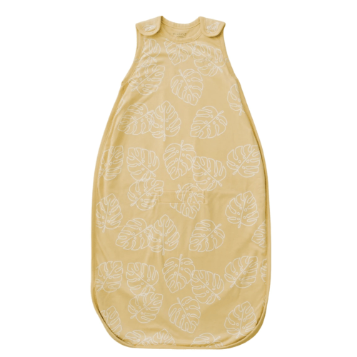 Ecolino® Adjustable Baby Sleep Bag, Organic Cotton, Universal Size: 2 Months - 2 Years, Monstera Leaf