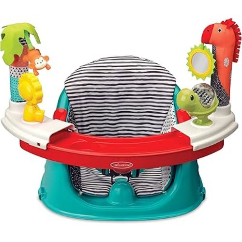 Infantino 3-in-1 Grow-with-Me Discovery Seat and Booster, Baby Activity Seat, Booster Seat for Dining Table with Removable Tray Multi