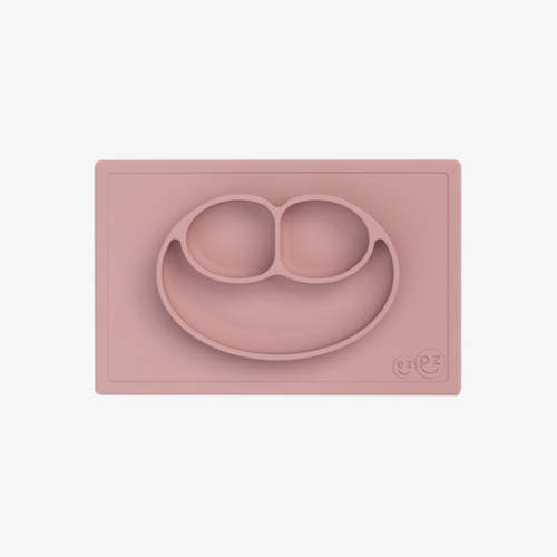 ezpz Happy Feeding Set | Silicone Plate, Cup, Straw & Utensils